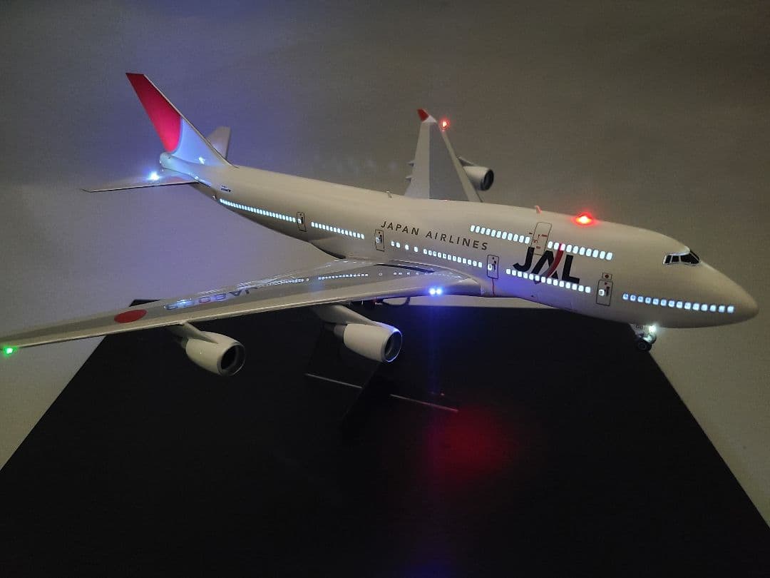 JAL BOEING 747-400 LED仕様 完成品 - メルカリ