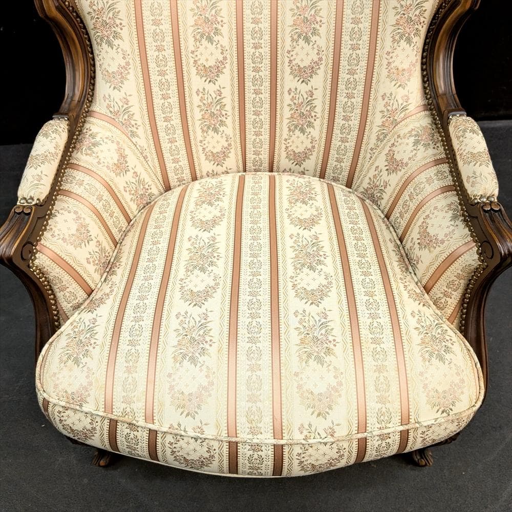 美品 ドマーニ ルイ15世 シングルソファ 一人掛け 1P ロココ カリモク