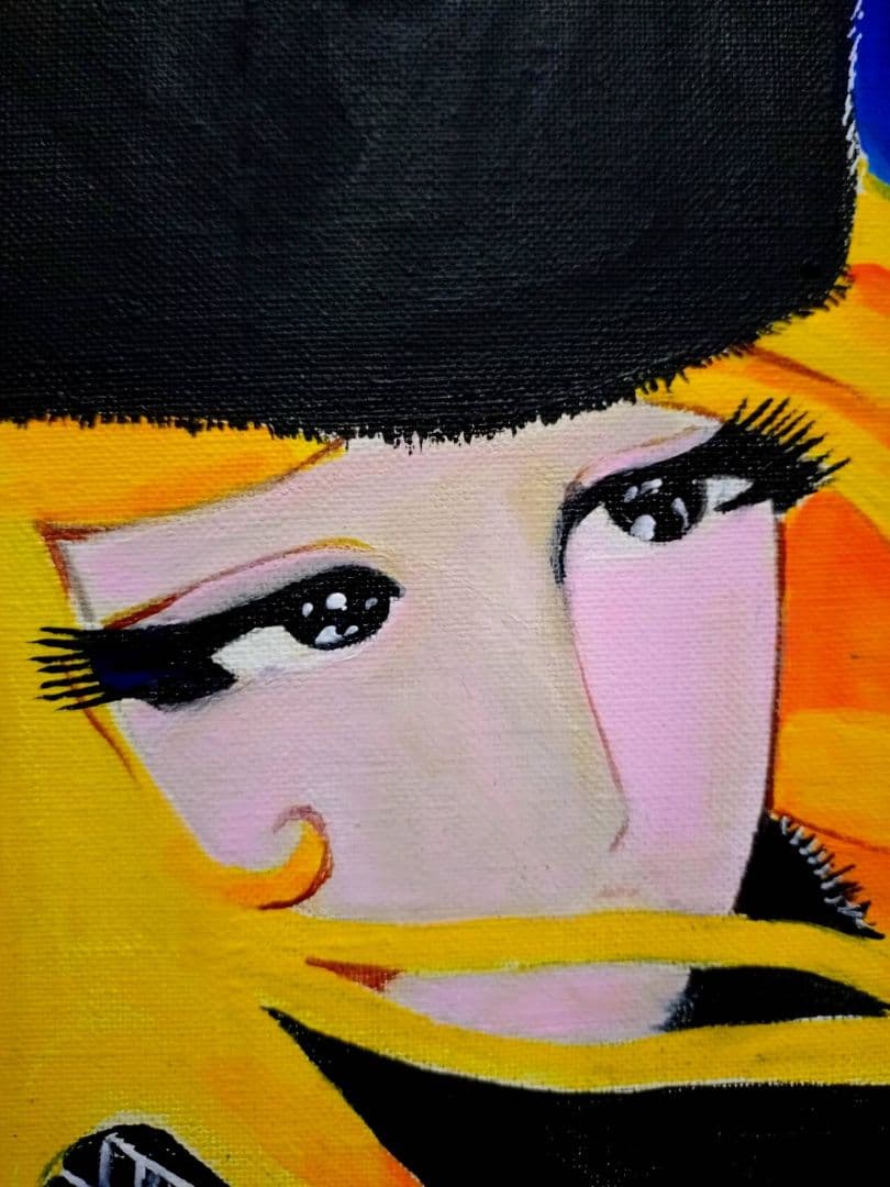 F6号】松本零士【銀河鉄道999】手描き作品/表裏サイン/油彩/アクリル