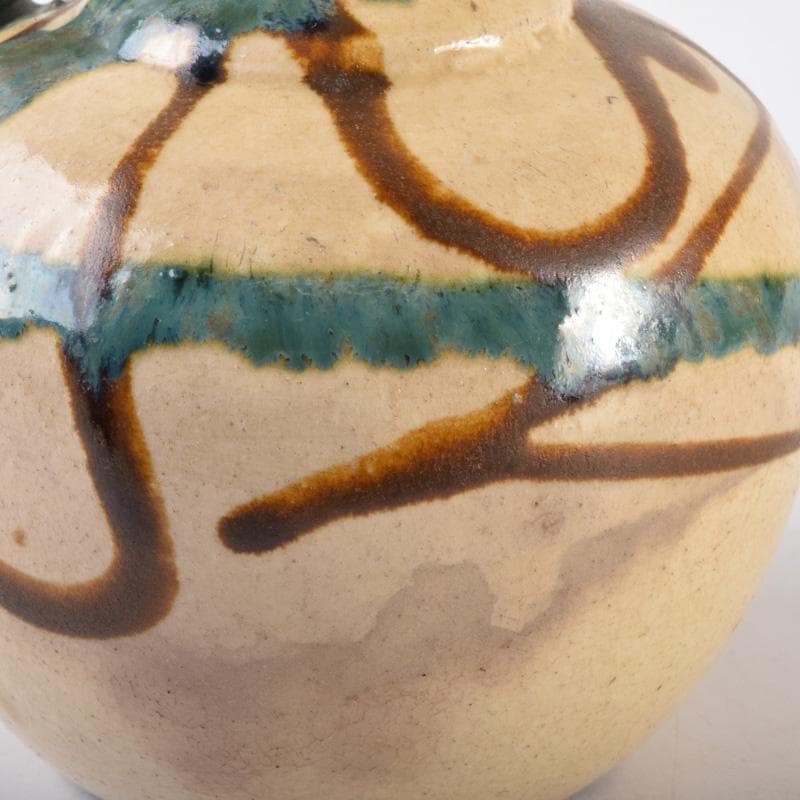 茶道具 美濃焼 加藤芳平作 色絵 水注 執壷 C 7223