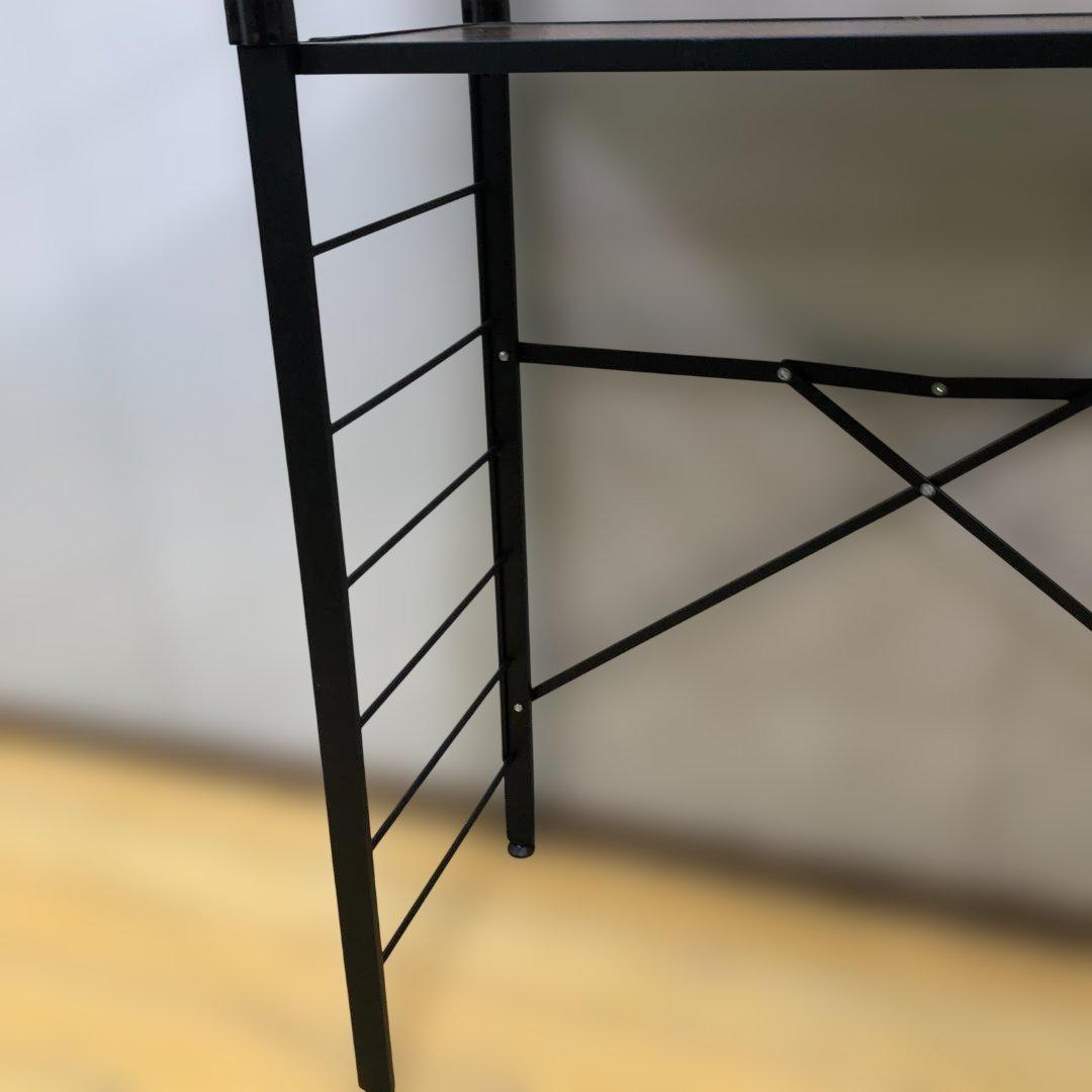 スチールラック 木目調 5段 インダストリアル オープンラック 112933-5