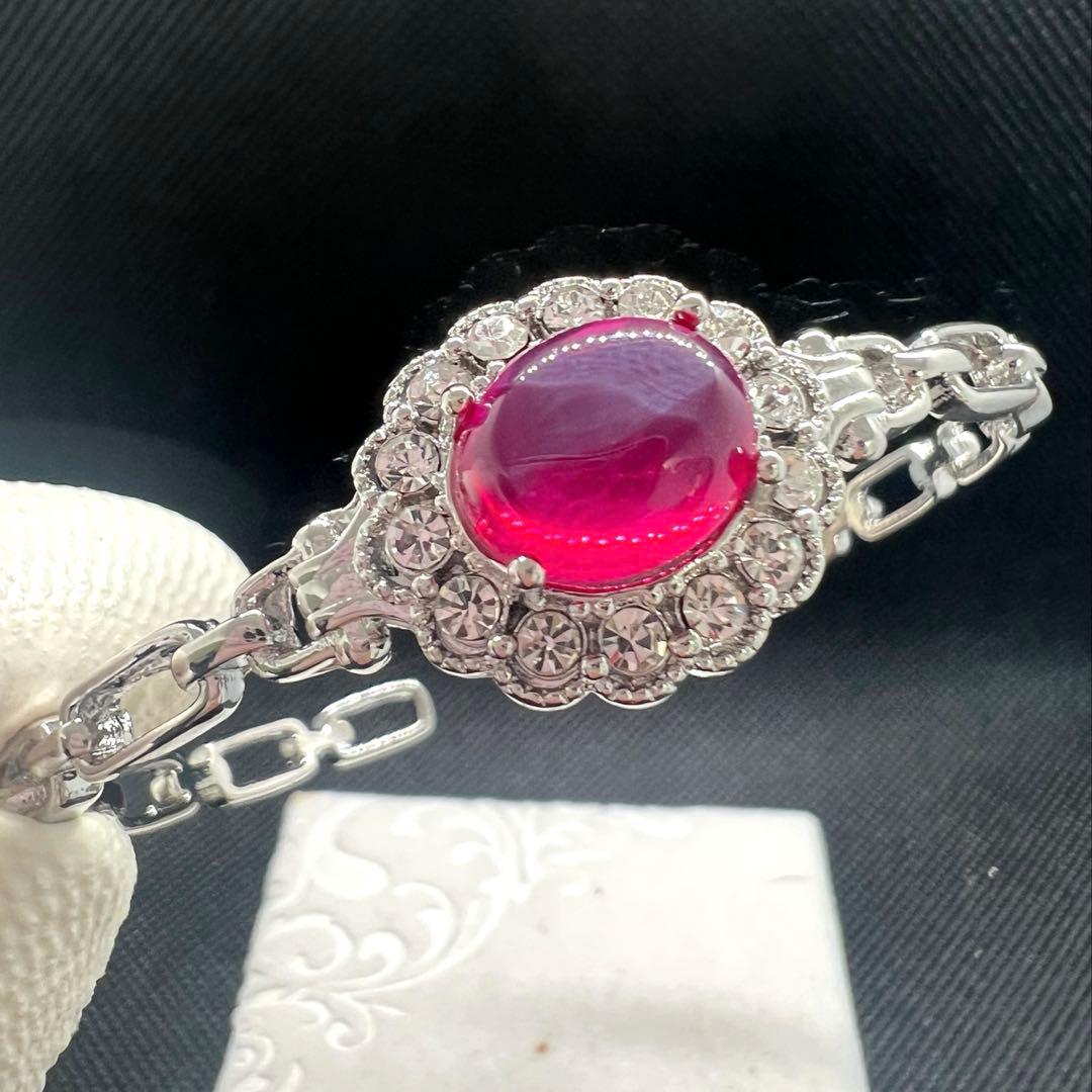 天然 大粒 七色のルビーミャンマー産シルバーのハングル海外鑑定書付