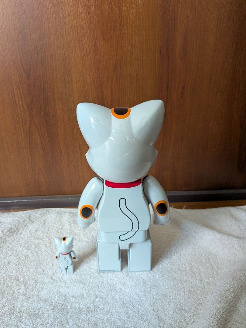 NY@BRICK招き猫 白メッキ 100％ 400％ メディコムトイ ソラマチ - メルカリ