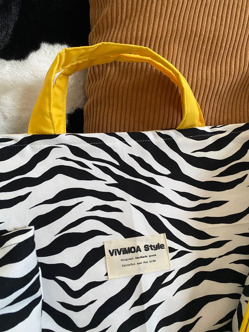 あゆみ　オーダー商品　ゼブラ×イエロー　入園入学グッズ　ViViMOA