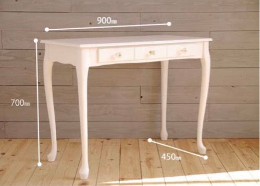 《GART|ガルト》アイニ デスク 机 ドレッサー　ヨーロピアン　ホワイト