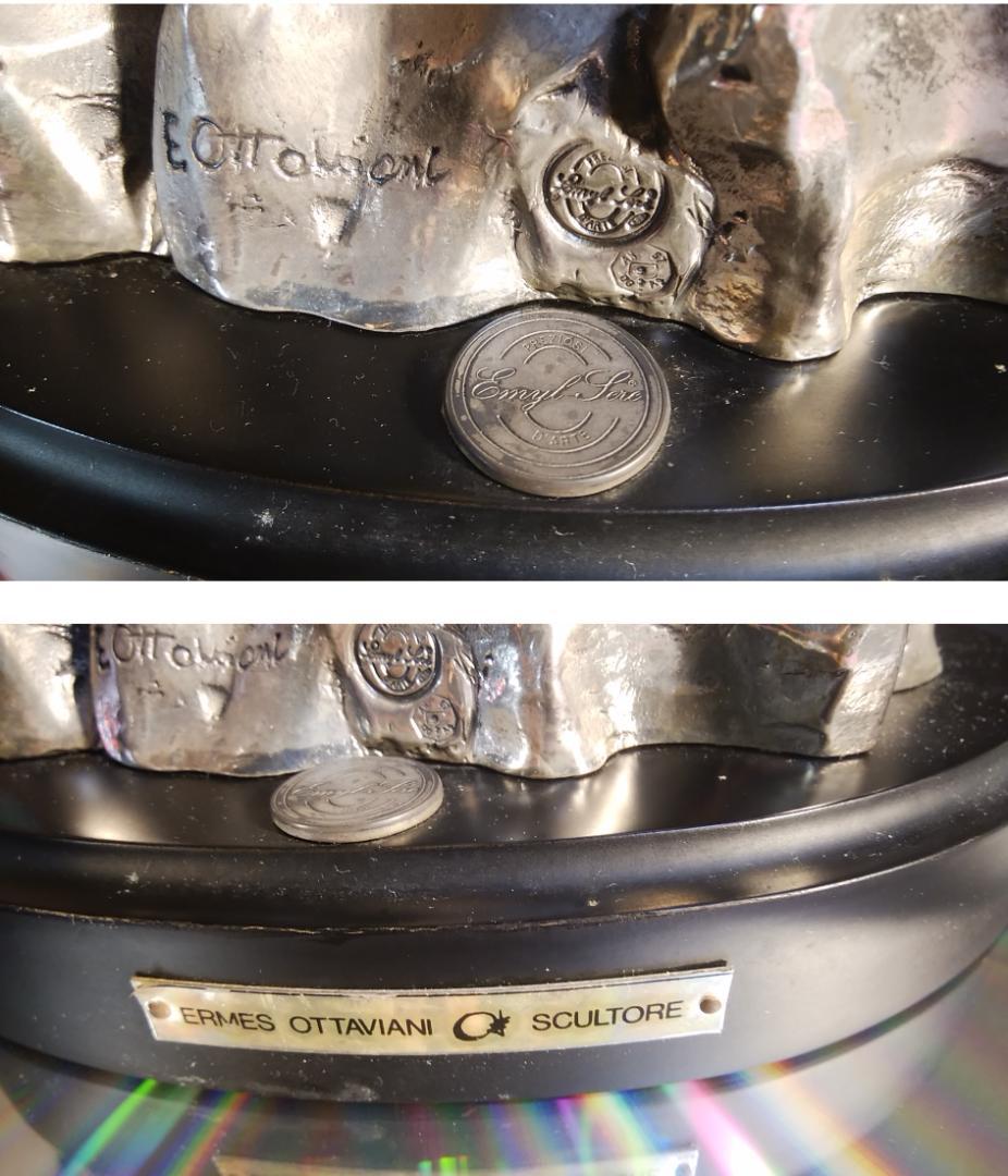 エルメス☆純 銀メッキブロンズ風裸婦彫刻像/高28cm重4 ㎏少女