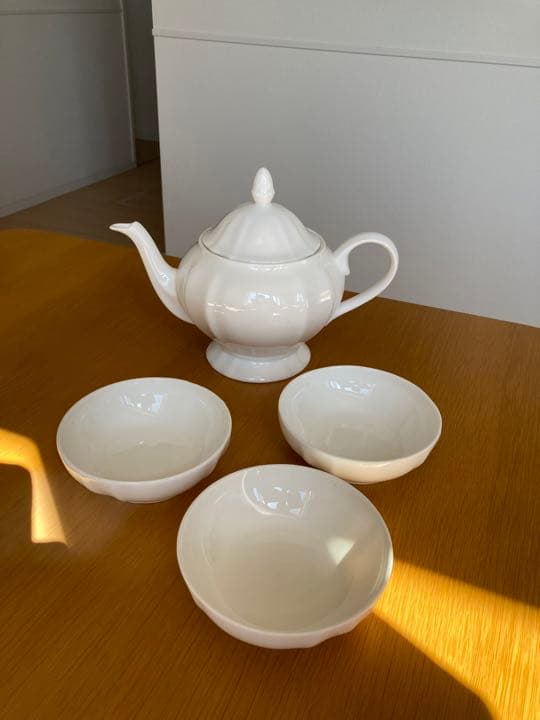 リチャードジノリ　ティーポット、プレート3点 　箱付き Richard Ginori（リチャードジノリ） ミュージオクラシコ ティーポット