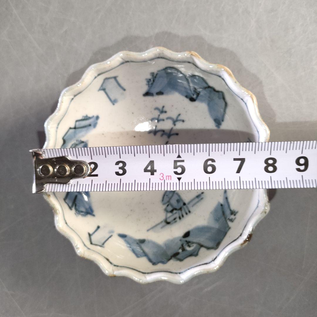 A1258-1/九谷焼/吉煌 造/赤巻山舟文刺身鉢揃 大5客・小5客/懐石道具