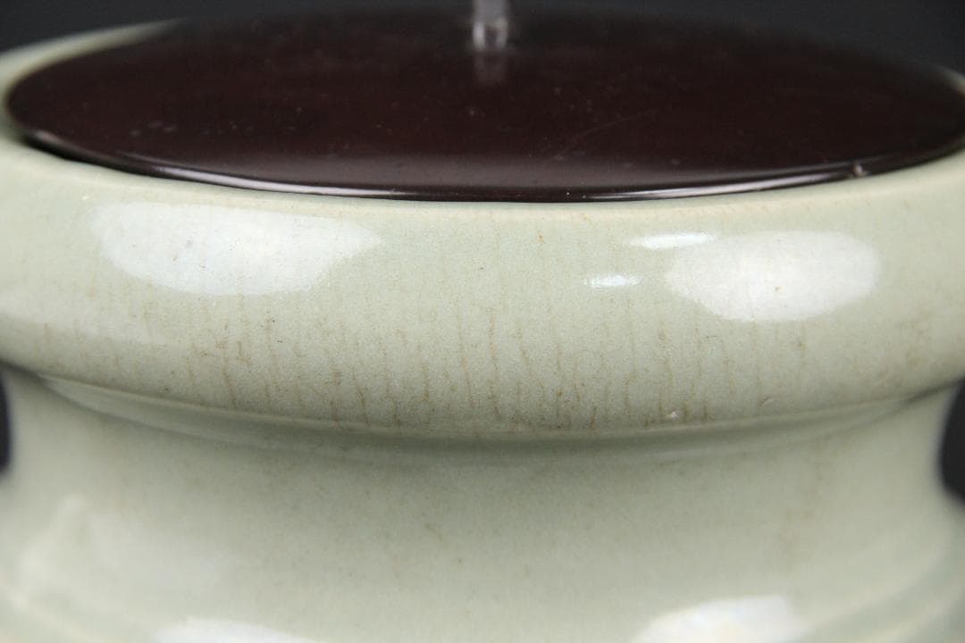 唐物 明～清 七官青磁 青瓷 耳付水指 茶道 龍泉窯 FJ21-4 - メルカリ