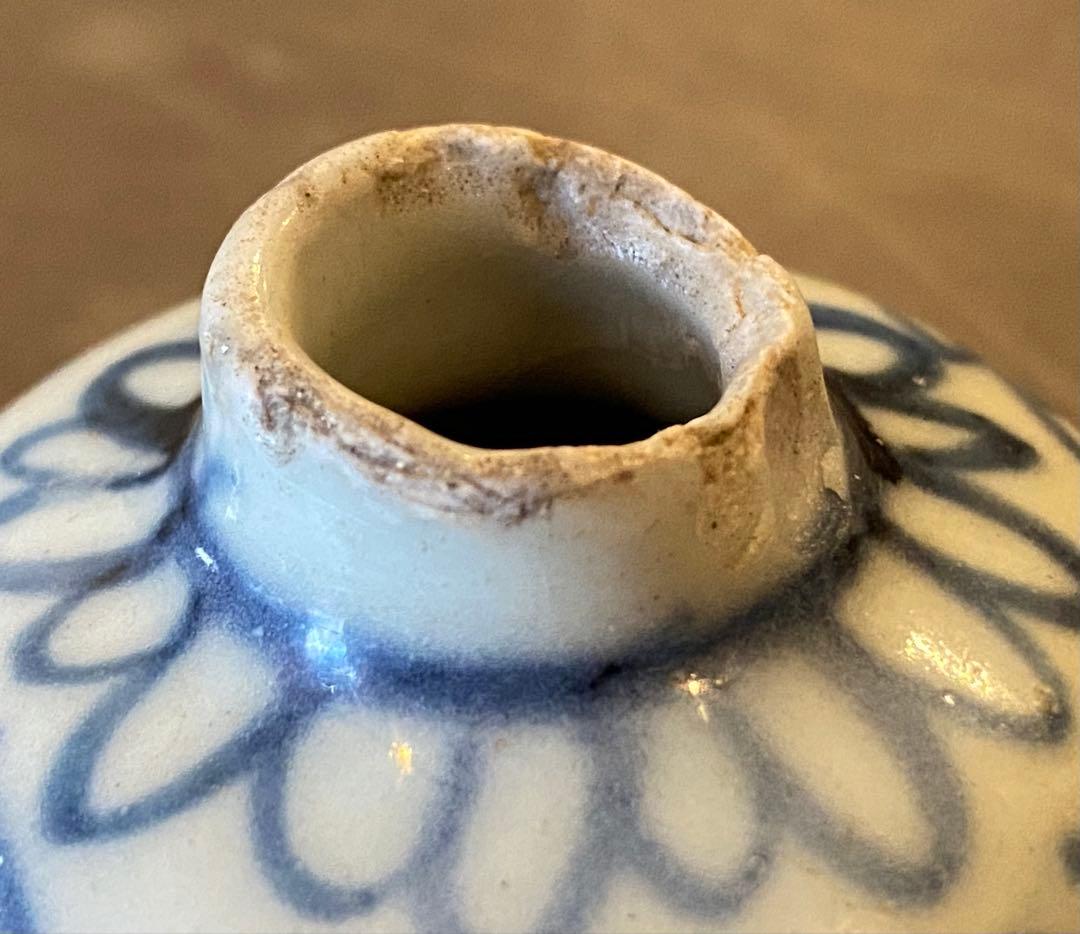 スワトウ陶磁器 ミニ花器 鑑賞台付 一輪挿し ヴィンテージ レア