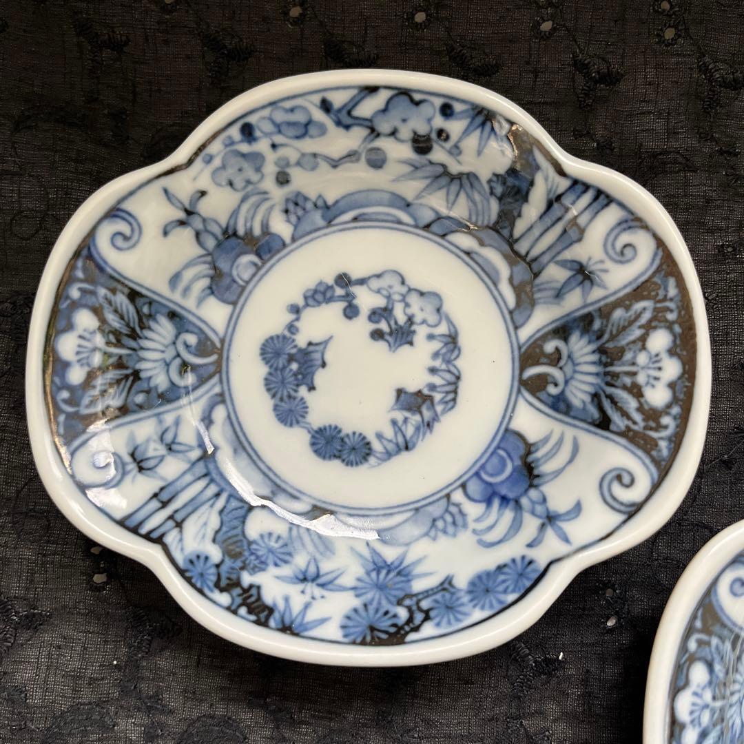 美濃焼 龍峰窯 古伊万里 松竹梅 染付 木瓜皿 小皿 2枚セット - メルカリ