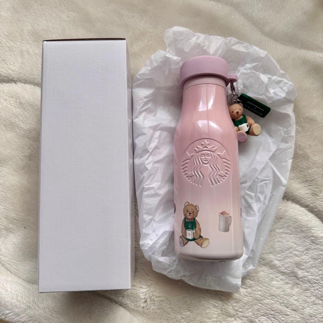 gelato pique テディベア ステンレスボトル 473ml スターバックス（Starbucks Coffee） gelato pique リッドカバーベア