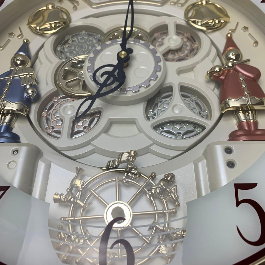 電波からくり時計 4MN490RH リズム時計 ジブリ クラシック クリスマス