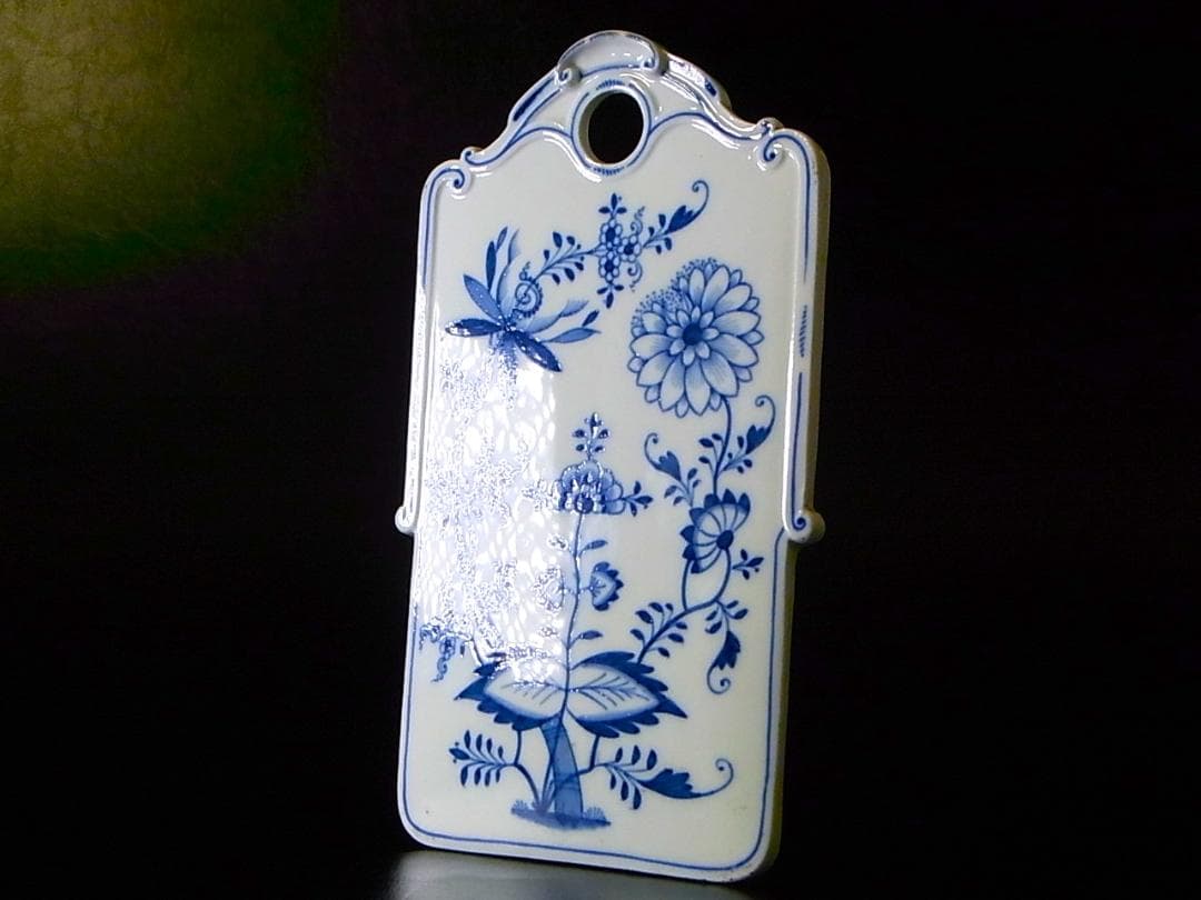 E877 】 真作保証品 19世紀初頭 オールドマイセン 花々文壁飾り