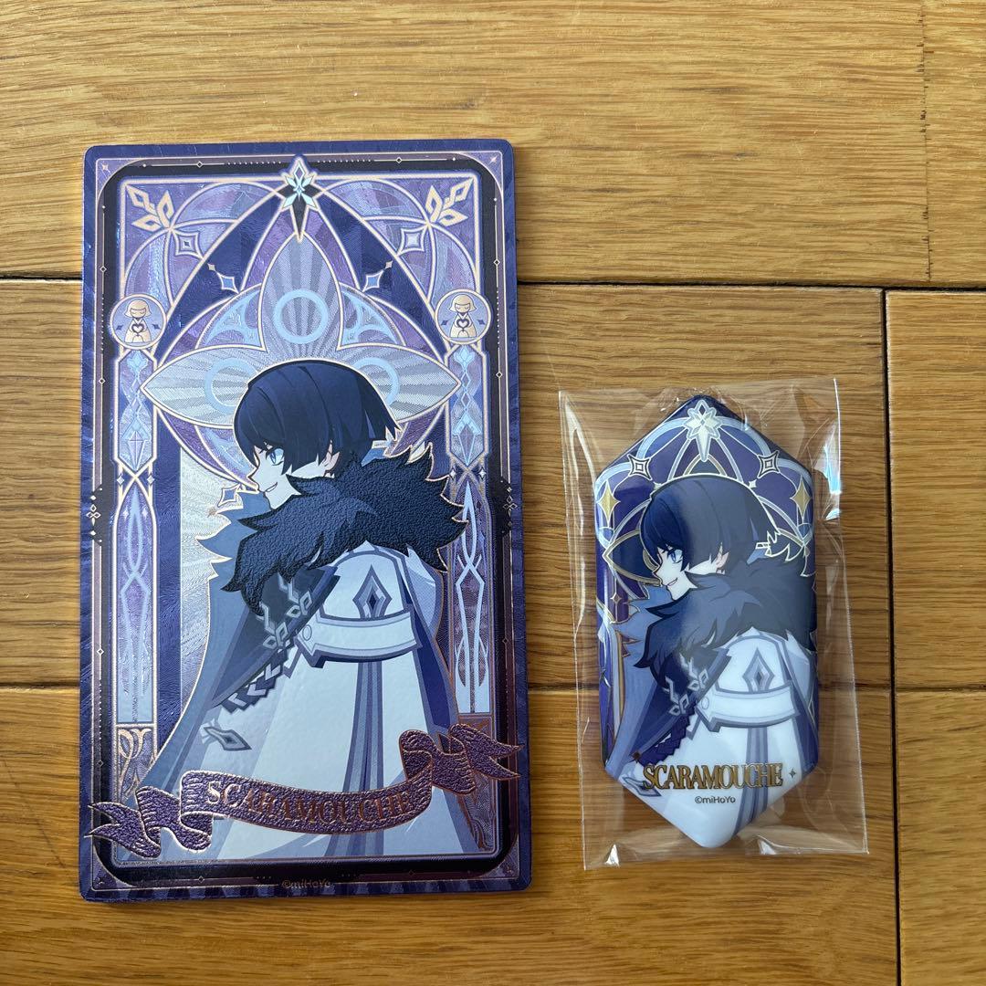 原神 厳霜と狂焔シリーズ 散兵 シークレットセット(缶バッチ,カード