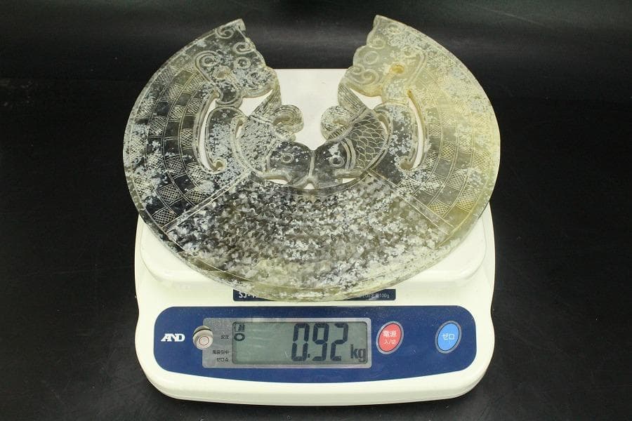 中国美術 青白玉 刻 魚紋 装飾 φ27cm 古代(RC894) - メルカリ