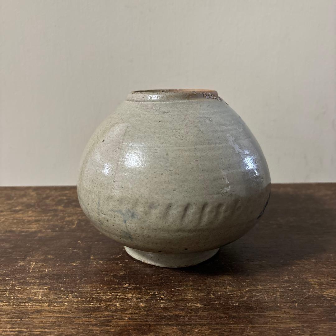 李朝壷 白磁 丸壷 塩笥壺 韓国オンギ.骨董品.スッカラ.アンティーク