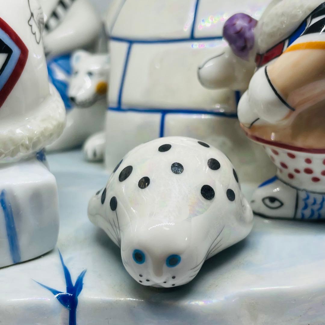 廃盤品 ビレロイ&ボッホ グリーンランドイグルー 北極 動物 フィギュ