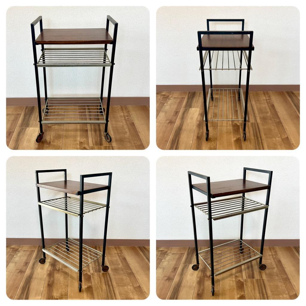 サイドテーブル オランダ製 ミッドセンチュリー キッチンワゴン カート
