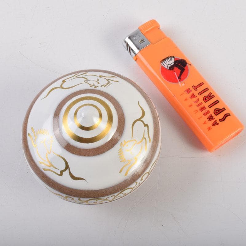 すみれ様専用 京焼 清栄寺窯杉田祥平造 赫土地馬文 宝珠香合 共箱 V