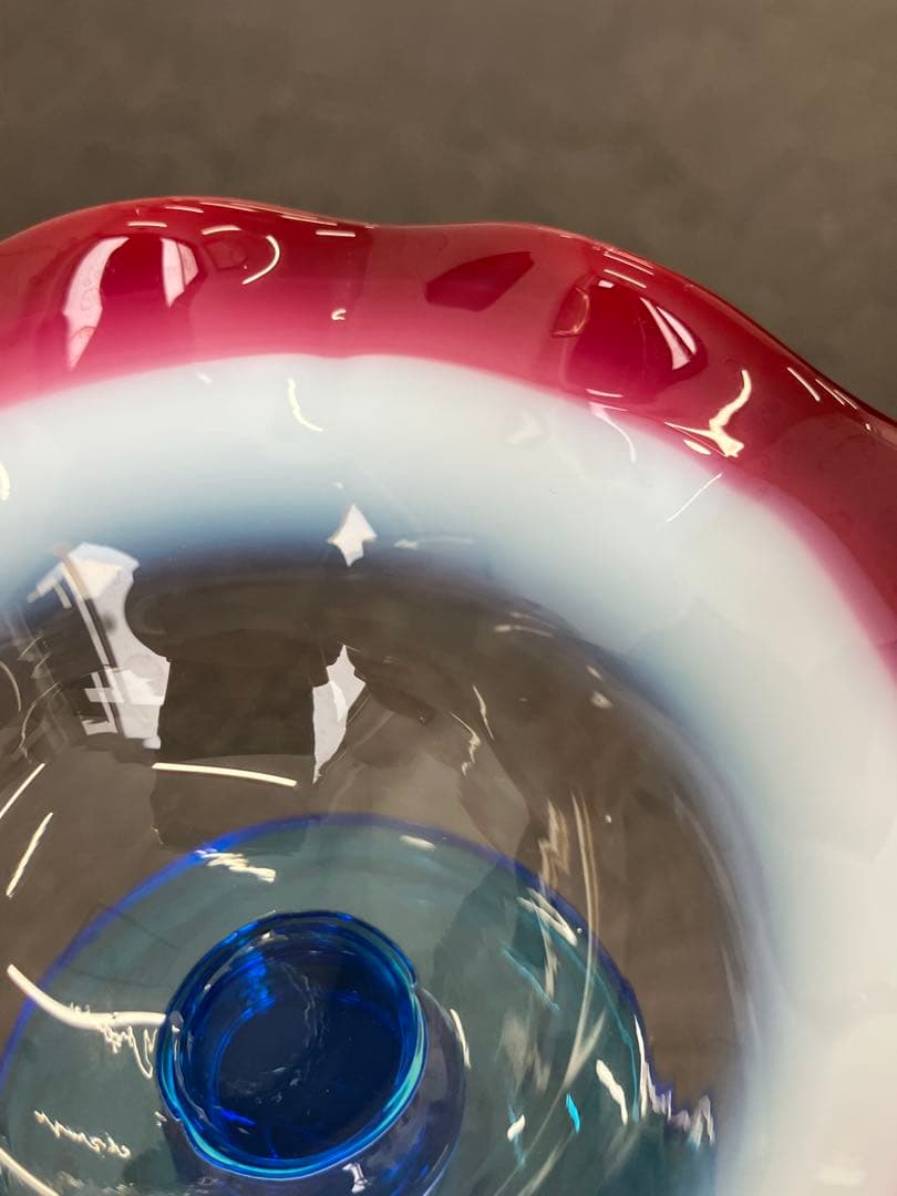 値下げ！大正モダン 氷コップ 和ガラス 三色 手吹き ガラス 乳白色