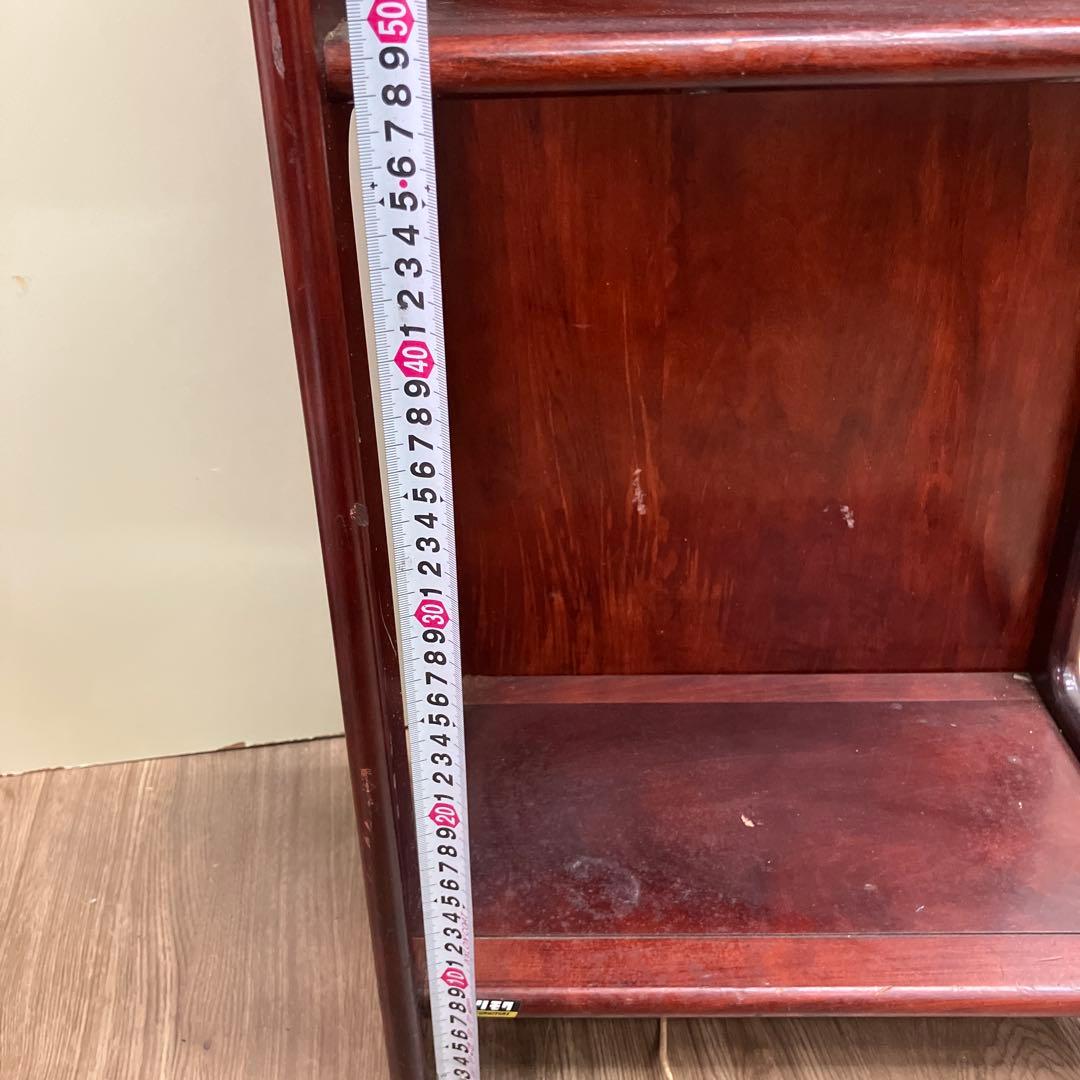 4F カリモク家具 木製シェルフ 3段ラック ヴィンテージ アンティーク