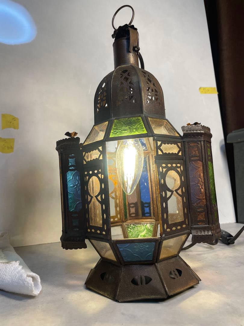 モロッコランプ アンティーク調 ステンドグラス風 エスニック 高級インテリア照明 モロッコランプ アンティーク調 ステンドグラス風 エスニック 高級