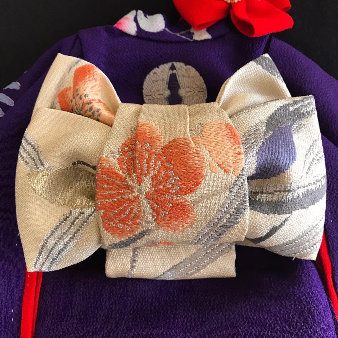 市松人形 12号 着物 セット アンティーク 縮緬 刺繍 帯 ＊ 大正 - メルカリ