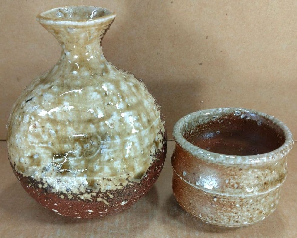 本物保証】高橋楽斎2セット 信楽ぐい呑揃(三点）徳利ぐい呑(組）全共箱