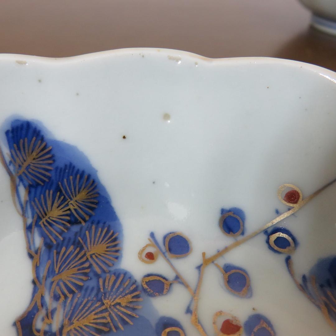 なます皿 5枚 金彩 松竹梅 色絵付 鶴亀 - メルカリ