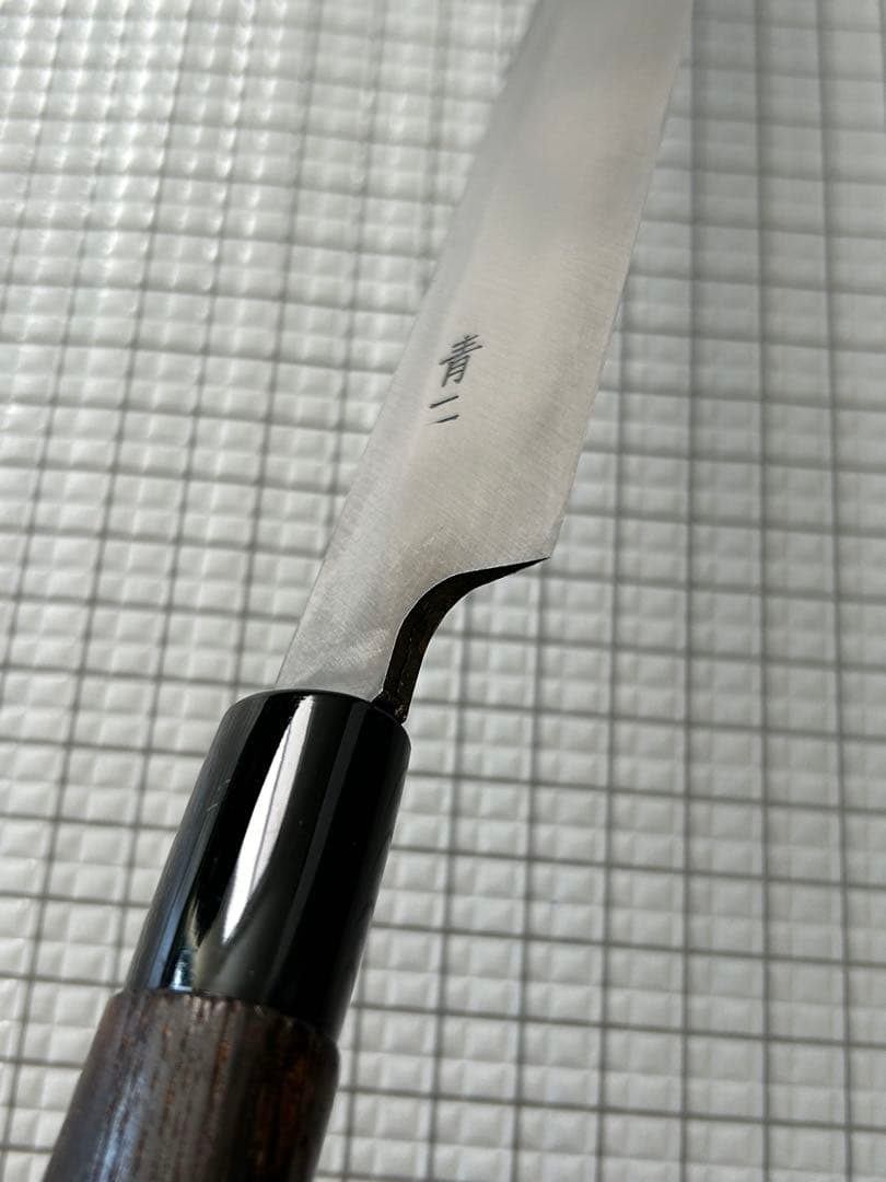 本久一作 包丁 刺身包丁 柳刃包丁 左用 270mm 安来鋼青紙二号 栗の木柄