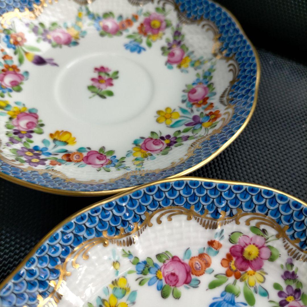 HEREND リヒテンシュタインブーケ ブルースケール カップ＆ソーサー