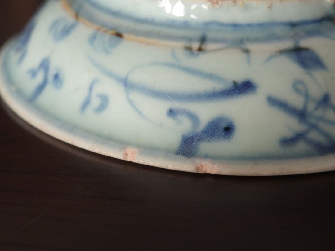 唐物 元時代 染付 神獣文 皿 筆洗 元染付 中国 古玩 鑑賞 景徳鎮窯 古