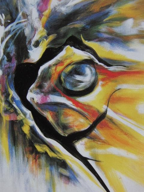 岡本太郎、跳ぶ、希少画集・額装画、新品・日本製額縁付、状態良好