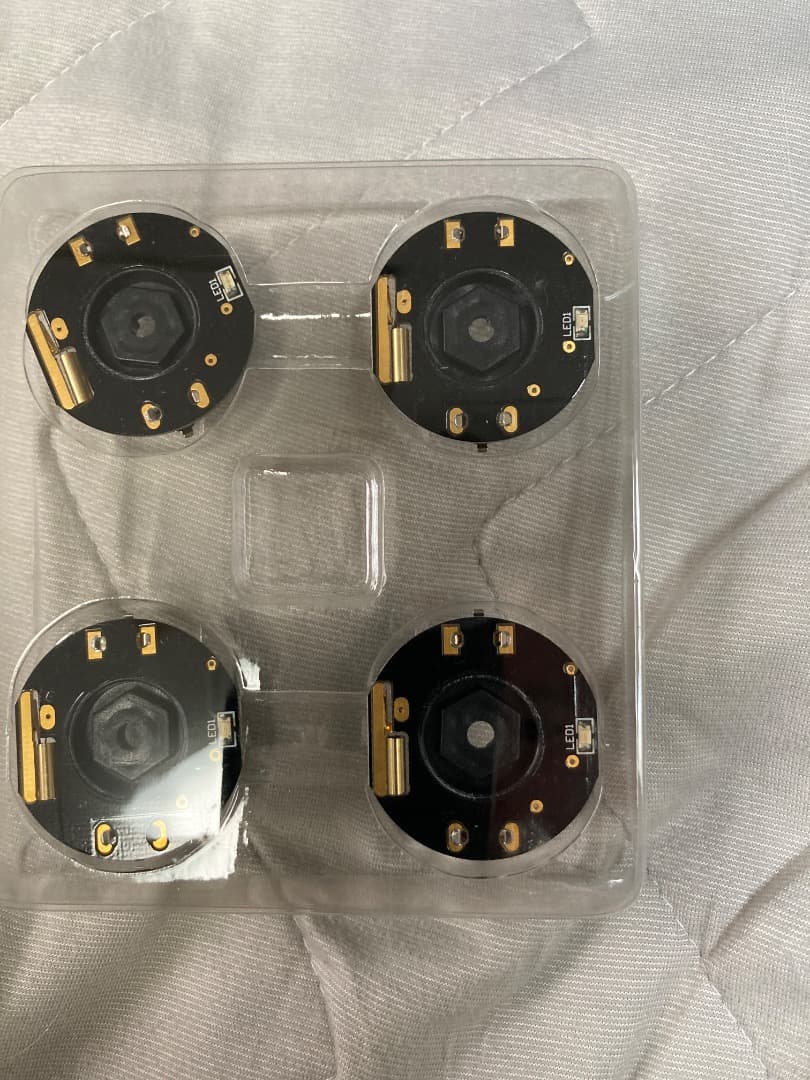 希少ヨコモドリラジホイールLED即決‼️ ドリフト用 6本スポークホイール オフセット5 / ホワイト (各2個入