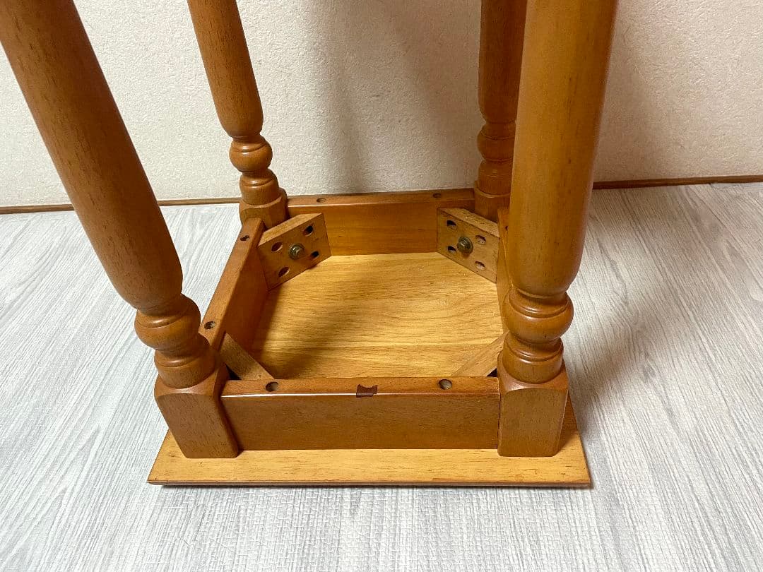 飛騨産業 キツツキ 木製 電話台 花台棚 台 シンプル ビンテージ