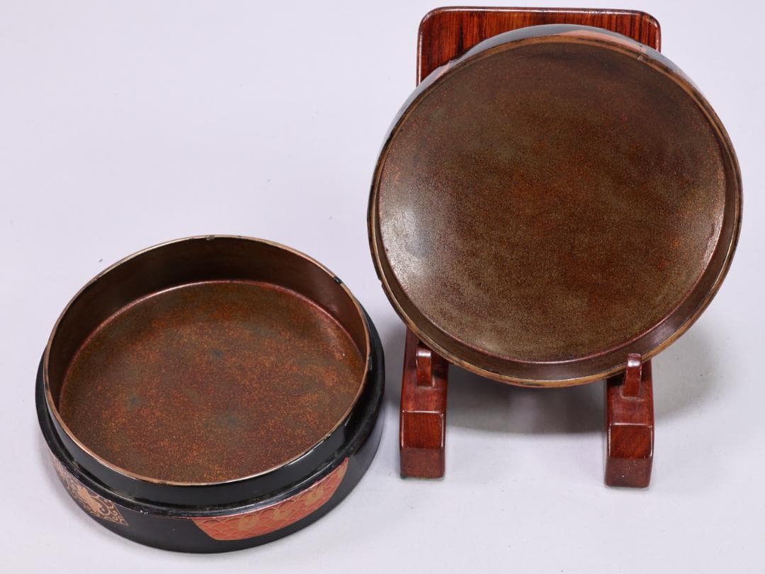 前田家伝来 江戸期 天下一中嶋和泉守貞次作 松竹梅五曜玄武紋様 古鏡