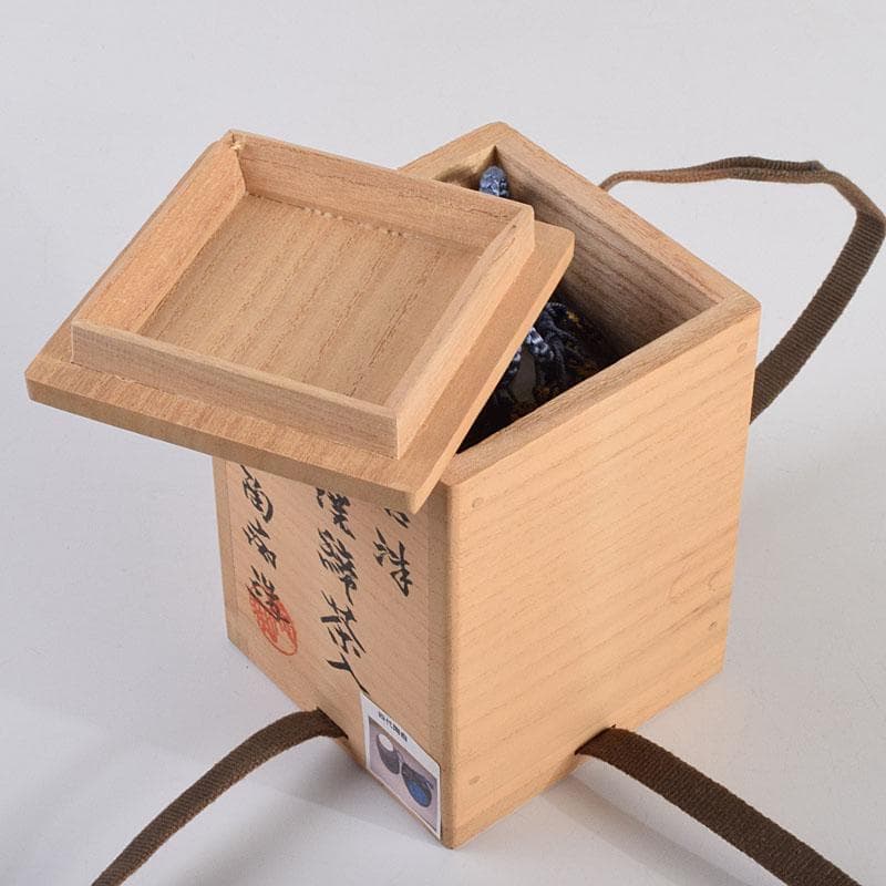 茶道具 唐津焼 四代 中野陶痴造 焼締茶入 仕覆付 共箱 V 8892 - メルカリ