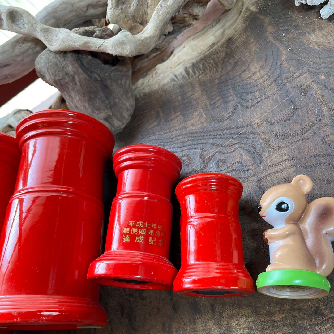 レトロ／郵便ポスト貯金箱／希少／特大・大・中・小【まとめ売り4点
