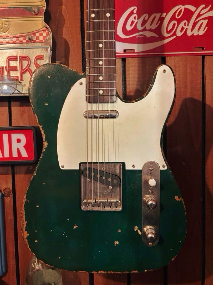 fender JAPAN テレキャスター レリック シャーウッドグリーン - メルカリ