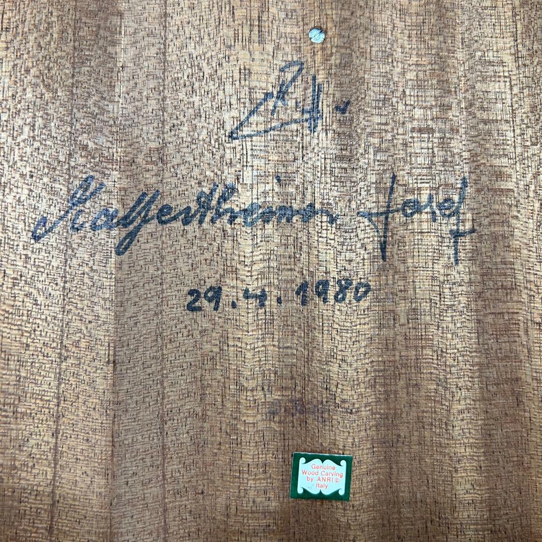 希少【ANRI 聖母子像】アンリ 壁掛け フェランディス 総木彫り 彫刻師