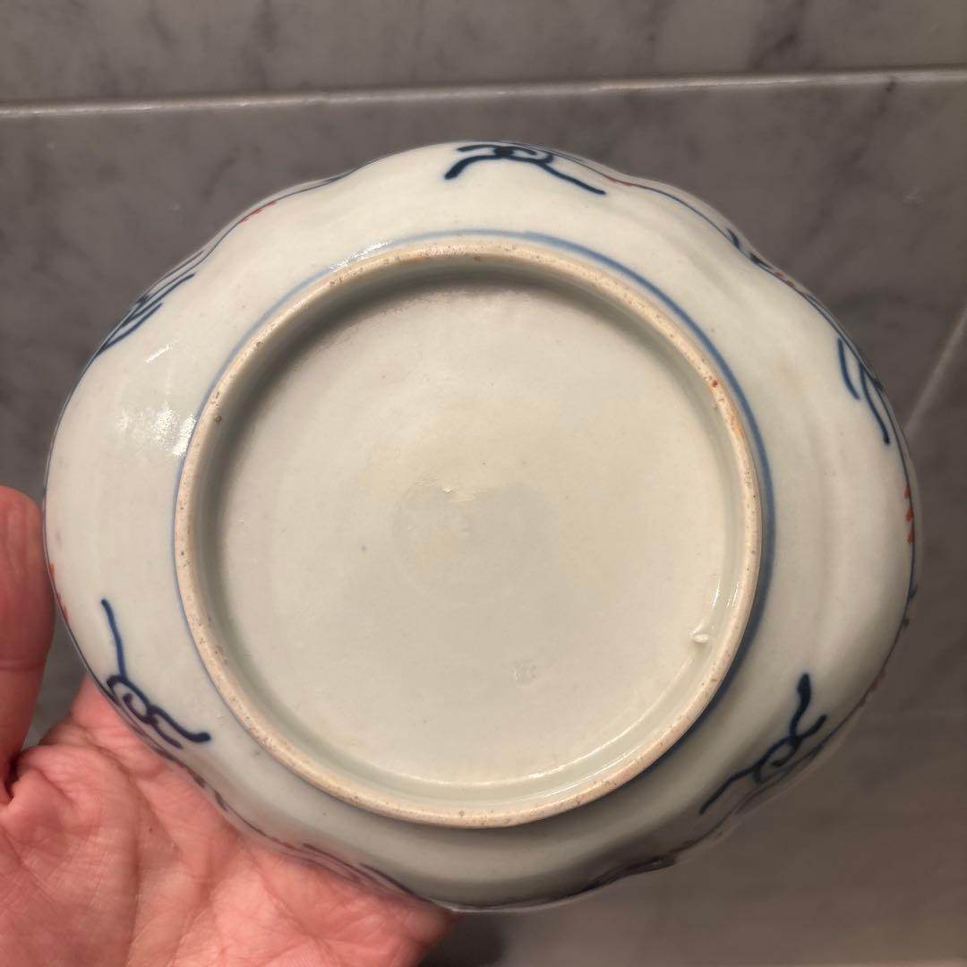 アンティーク江戸後期の鶴や梅、形が美しく、豪華絢爛な古伊万里の