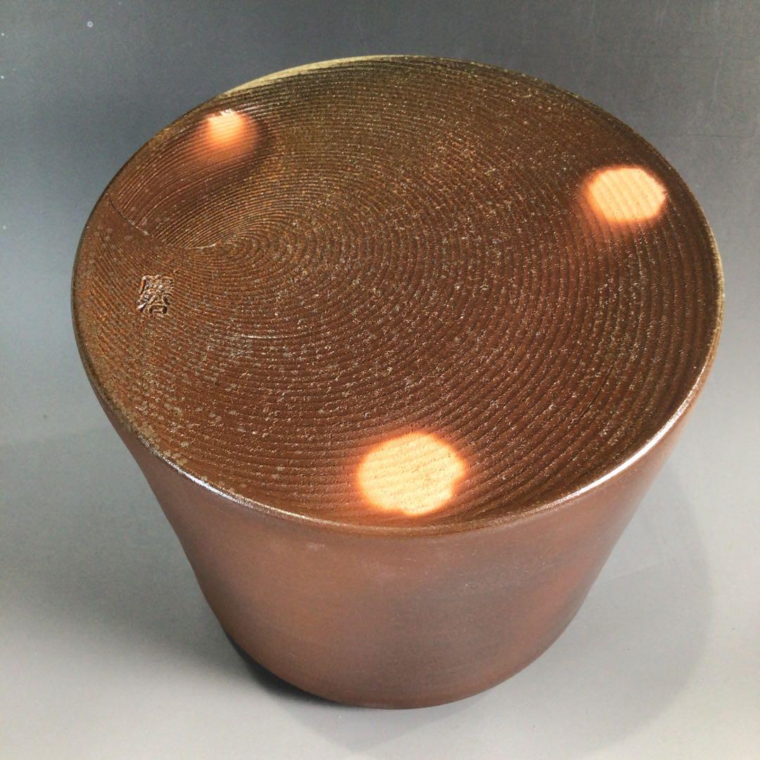 P266 水指 『信楽焼』『河合慶治造』 共箱 茶道具