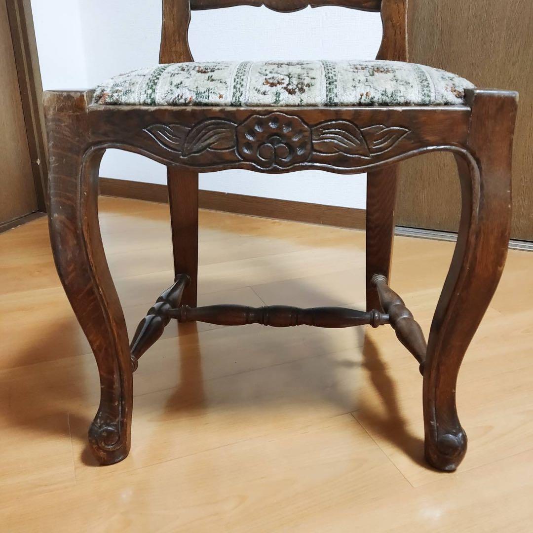 木製 アンティークデスクチェア ヴィンテージ 椅子 海外輸入家具 東欧