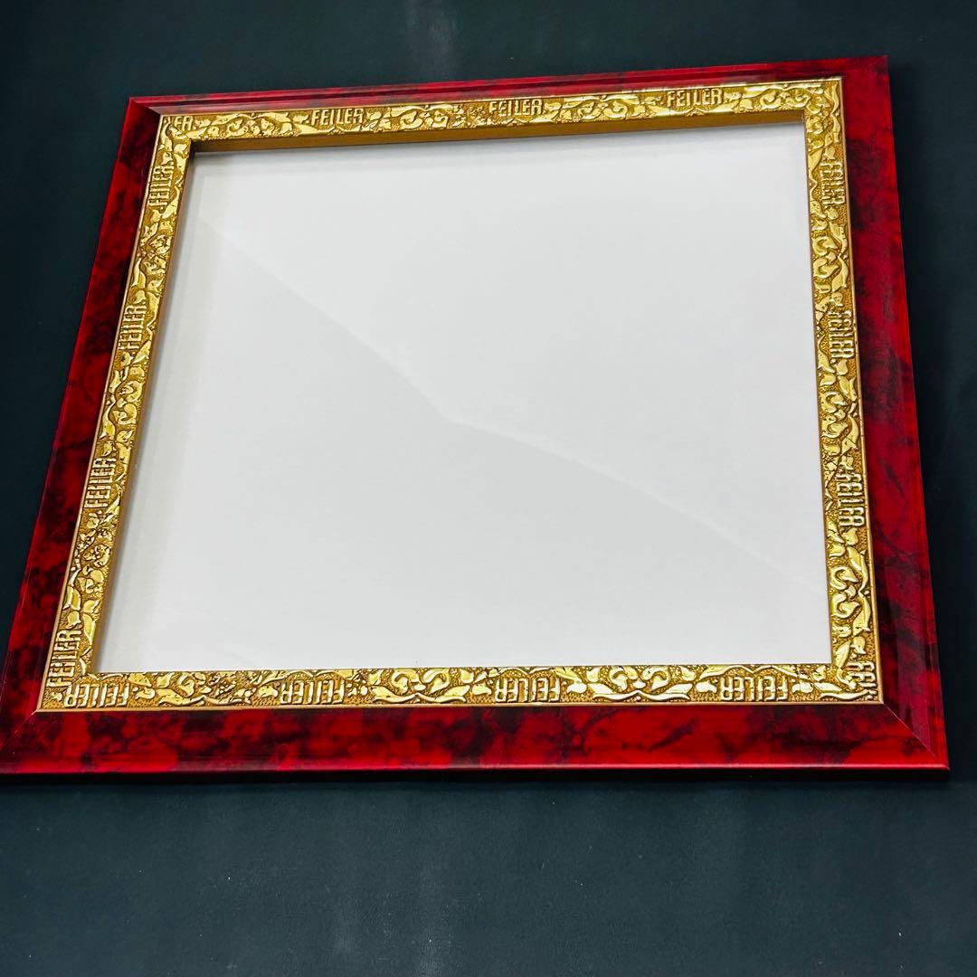 FEILER フェイラー 額縁 ハンカチ ゴールドフレーム レトロ レア