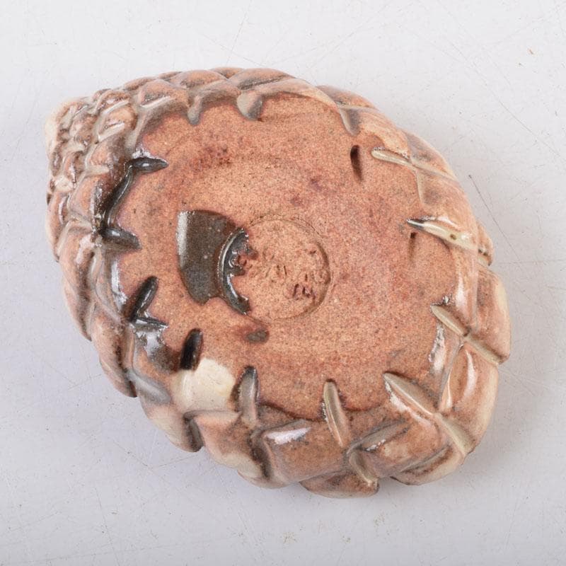 茶道具 萩焼 十三代 田原陶兵衛造 松実香合 共布共箱