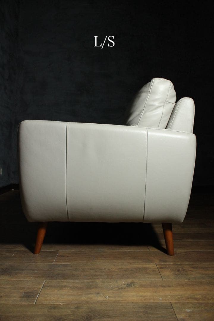 首都圏送無料〜IDC OTSUKA L/S 30万本革3人掛けソファ オットマン