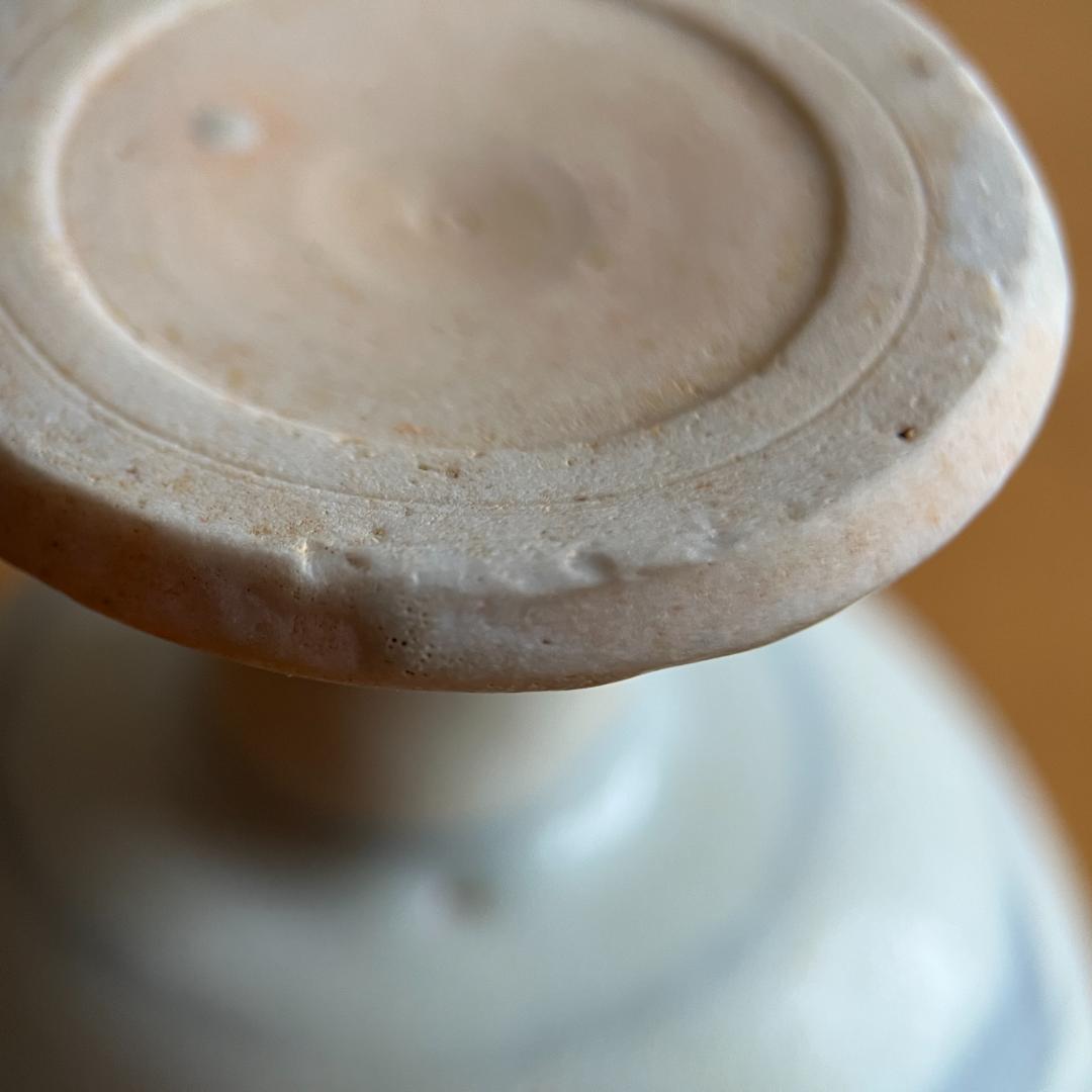 李朝後期 朝鮮白磁 青花染付 高杯 高足盃 酒器 茶道具 - メルカリ