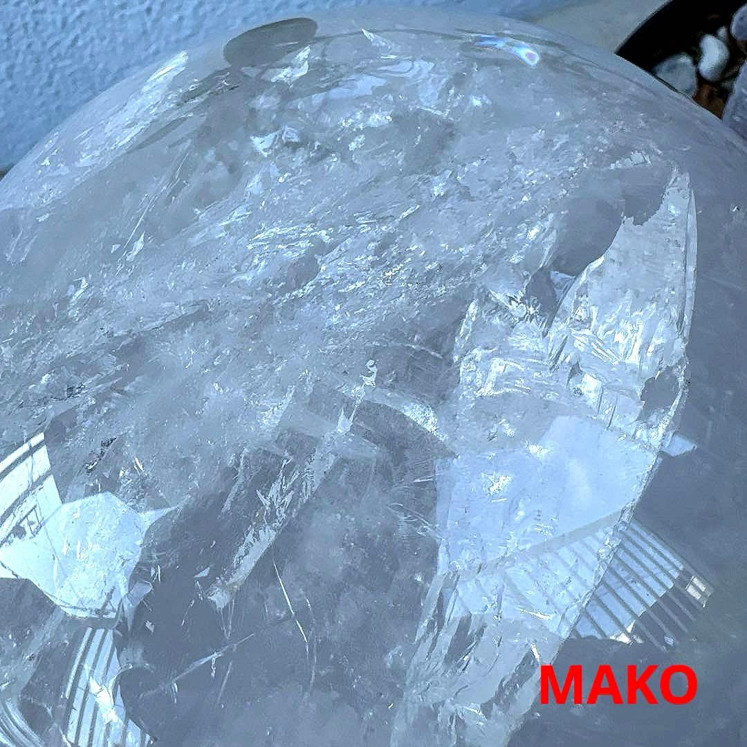 M1800☆水晶丸玉220mm 14.2Kg☆ブラジル・コリント産☆天然石　原石