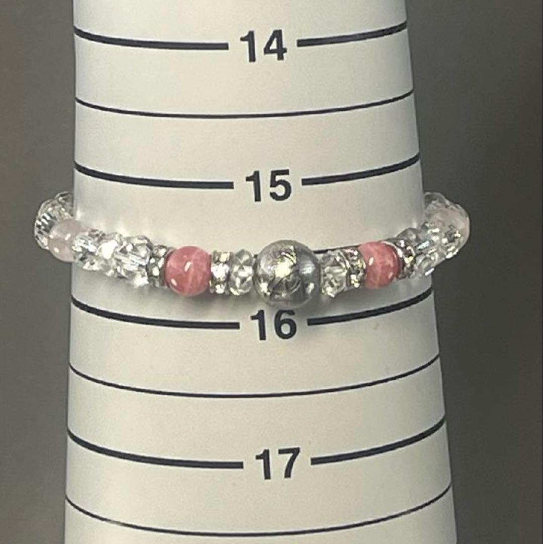 BRY0966⭐️ギベオン隕石・インカローズ・水晶ブレスレット⭐️高品質